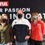 Penny Sterley Head of BMW Motorrad SA, Andre Visser Captain and Mercia Jansen Head of Motul SA at the Journey to GS Trophy Team launch, ZCMC