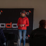 Mercia Jansen, Head of Motul SA, welcomes the participants of this year’s Ladies Learn to Ride a Motorcycle event, taken by Kevin Sanders