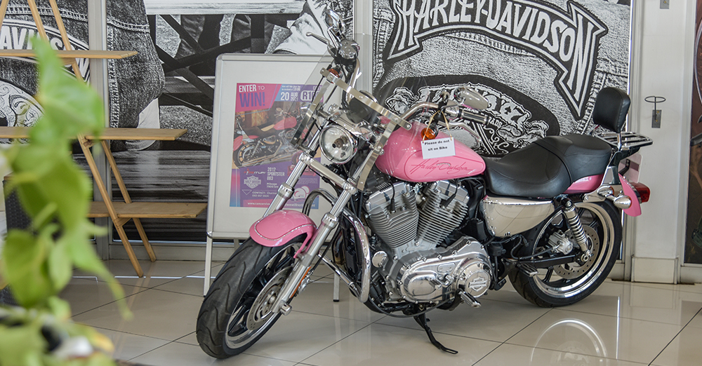 pink harley davidson bike for sale