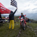 Travis gets to the finish line at the end of the Motul Roof of Africa 2