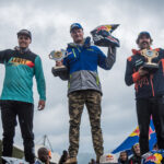 2022 Roof of Africa Gold Podium, Wade Young (centre), Mani Lettenbichler (right) and Travis Teasdale (left), by Black Rock Studio