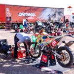 Original by Motul pits where competitors need to service their own motorcycles ahead of each stage, image by Motul