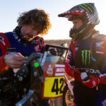 Team Mates Adrien van Beveren and Ricky Brabec from Monster Energy Honda Team powered by Motul, during the 2024 Dakar Rally, image by Motul