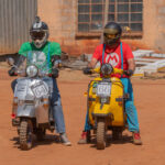 Luigi and Mario getting ready for the Moped Mash dash in the dust, image by Motul